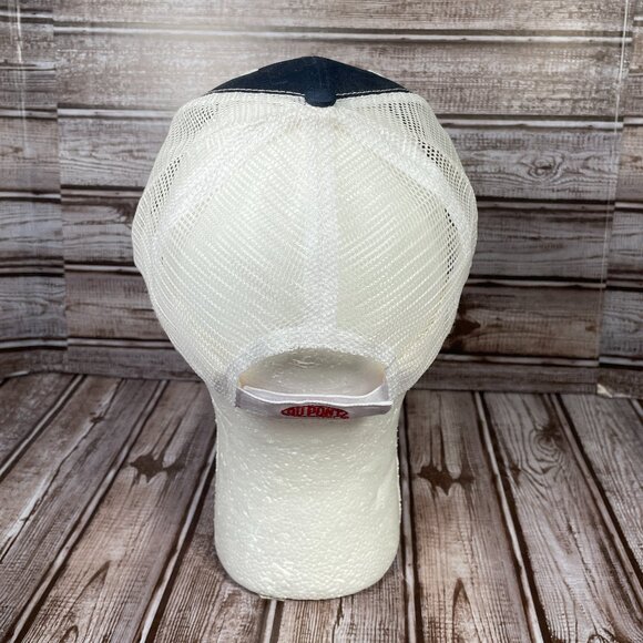 DUPONT Farm Ag Seed Men's OS Blue White Mesh Strapback Embroidered Cap Hat NWOT - Picture 3 of 7